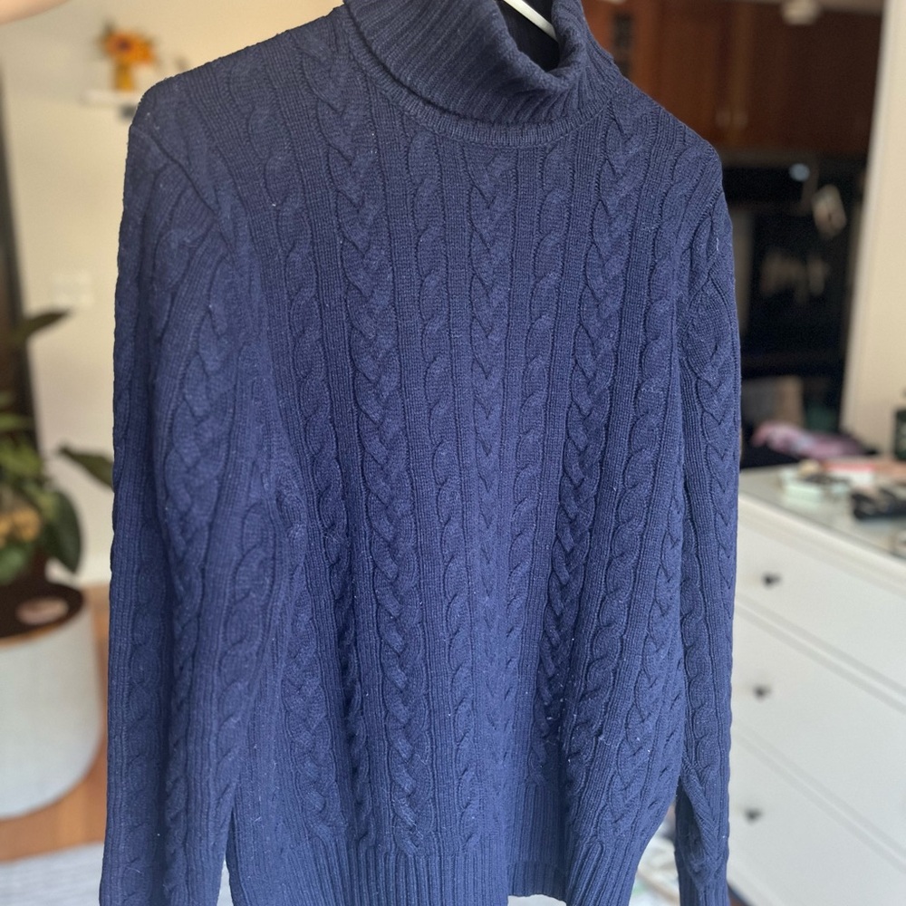 Brooks Brothers Navy Turtleneck Sweater